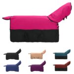 vidaXL Plášť pre kone Ružová a čierna 145 cm Polyester – Obrázok 2