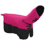 vidaXL Plášť pre kone Ružová a čierna 155 cm Polyester – Obrázok 3