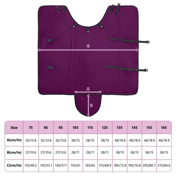 vidaXL Plášť pre kone Tmavozelená a čierna 105 cm Polyester – Obrázok 11