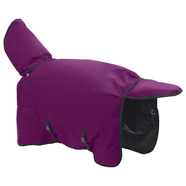 vidaXL Plášť pre kone Tmavozelená a čierna 115 cm Polyester – Obrázok 5