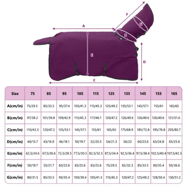 vidaXL Plášť pre kone Tmavozelená a čierna 135 cm Polyester – Obrázok 10