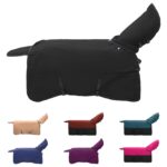 vidaXL Plášť pre kone Tmavozelená a čierna 85 cm Polyester – Obrázok 2