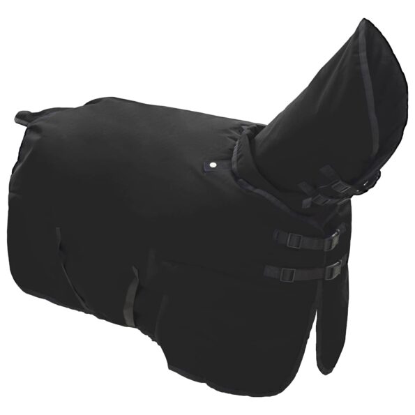 vidaXL Plášť pre kone Tmavozelená a čierna 125 cm Polyester – Obrázok 3