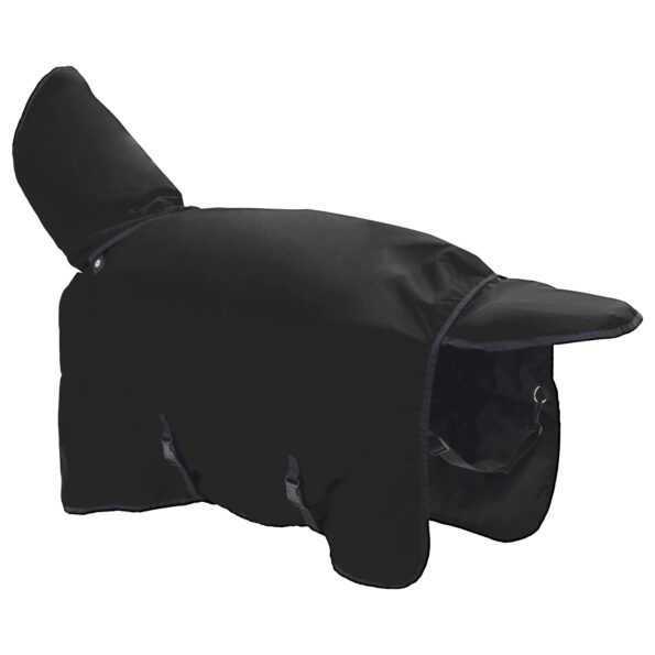 vidaXL Plášť pre kone Tmavozelená a čierna 145 cm Polyester – Obrázok 5