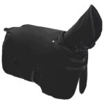 vidaXL Plášť pre kone Tmavozelená a čierna 155 cm Polyester – Obrázok 3