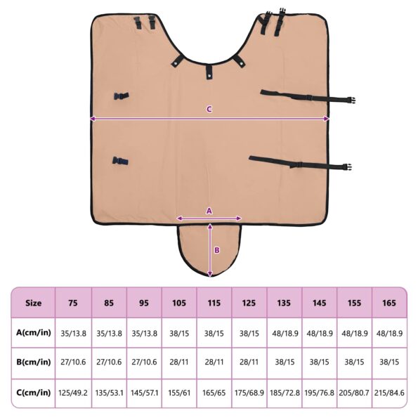 vidaXL Plášť pre kone Kapučínová 115 cm Polyester – Obrázok 11