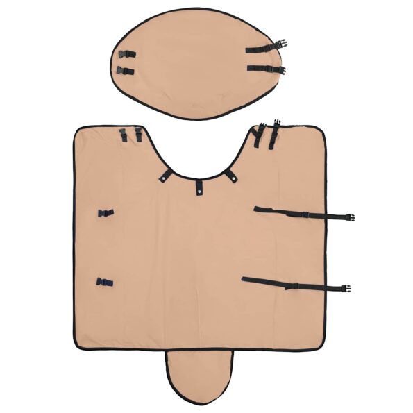 vidaXL Plášť pre kone Kapučínová 155 cm Polyester – Obrázok 6