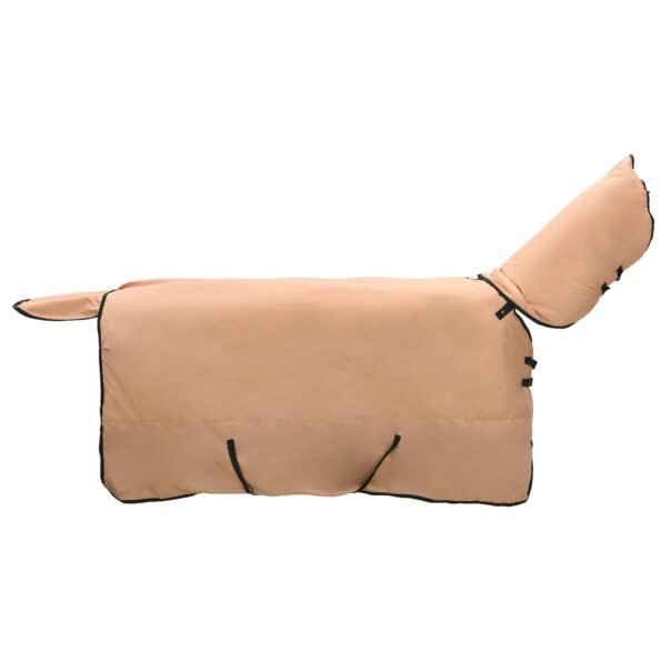 vidaXL Plášť pre kone Kapučínová 165 cm Polyester – Obrázok 4