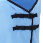 vidaXL Plášť pre kone Plný aqua Polyester – Obrázok 7