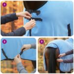 vidaXL Plášť pre kone Plný aqua Polyester – Obrázok 11