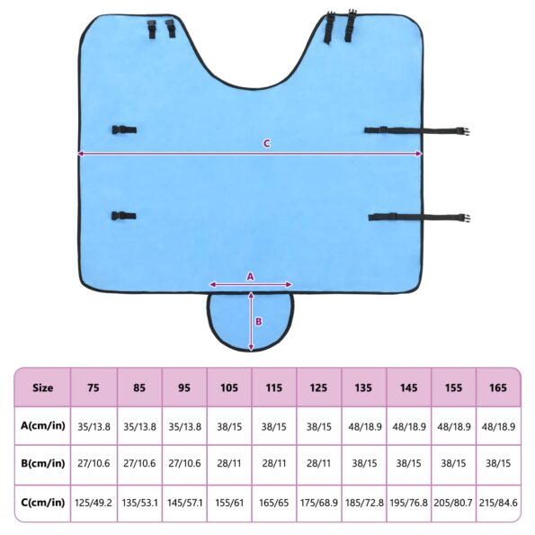 vidaXL Plášť pre kone Plný aqua Polyester – Obrázok 10