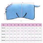 vidaXL Plášť pre kone Plný aqua Polyester – Obrázok 9