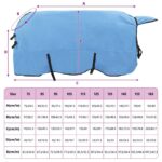 vidaXL Plášť pre kone Plný aqua Polyester – Obrázok 9