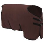 vidaXL Plášť pre kone Plná tmavohnedá 85 cm Polyester – Obrázok 3