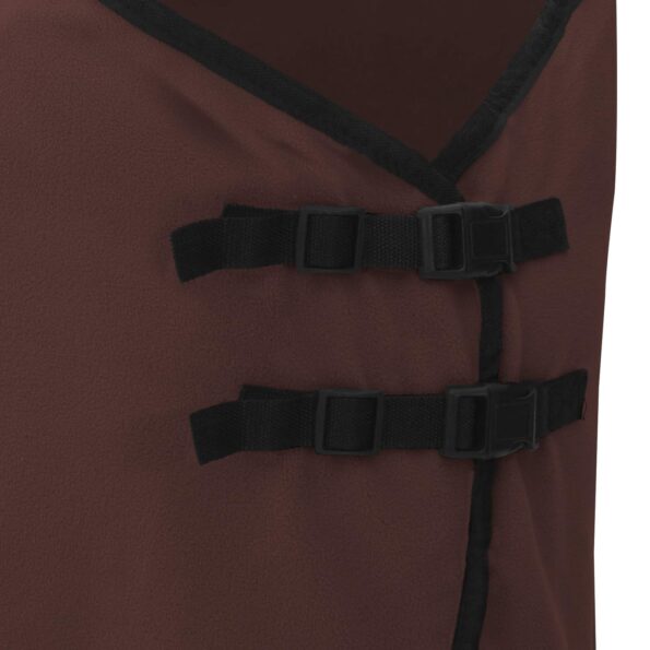 vidaXL Plášť pre kone Plná tmavohnedá 85 cm Polyester – Obrázok 7