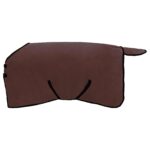 vidaXL Plášť pre kone Plná tmavohnedá Polyester – Obrázok 4