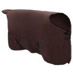 vidaXL Plášť pre kone Plná tmavohnedá 125 cm Polyester – Obrázok 3