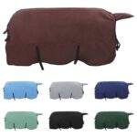 vidaXL Plášť pre kone Plná tmavohnedá Polyester – Obrázok 2