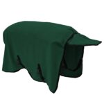 vidaXL Plášť pre kone Plná tmavozelená 75 cm Polyester – Obrázok 5