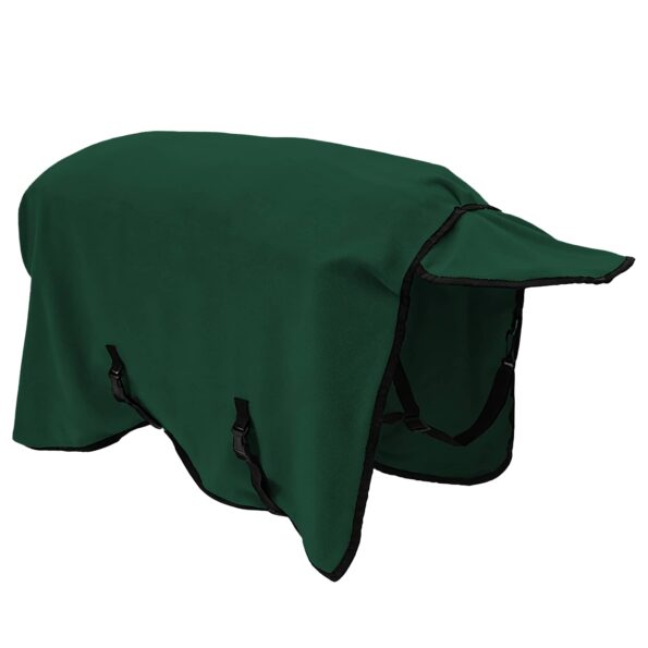 vidaXL Plášť pre kone Plná tmavozelená 75 cm Polyester – Obrázok 5