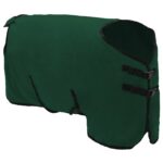 vidaXL Plášť pre kone Plná tmavozelená 105 cm Polyester – Obrázok 3