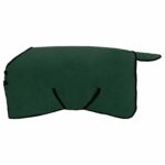 vidaXL Plášť pre kone Plná tmavozelená 105 cm Polyester – Obrázok 4