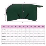 vidaXL Plášť pre kone Plná tmavozelená Polyester – Obrázok 9