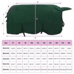 vidaXL Plášť pre kone Plná tmavozelená Polyester – Obrázok 9