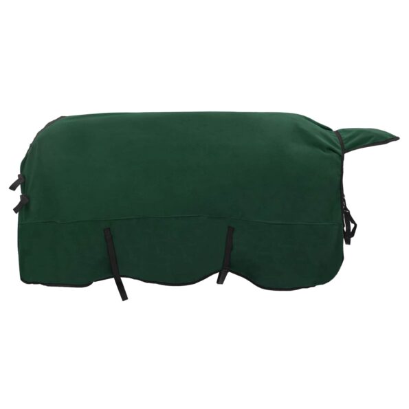 vidaXL Plášť pre kone Plná tmavozelená 165 cm Polyester – Obrázok 4