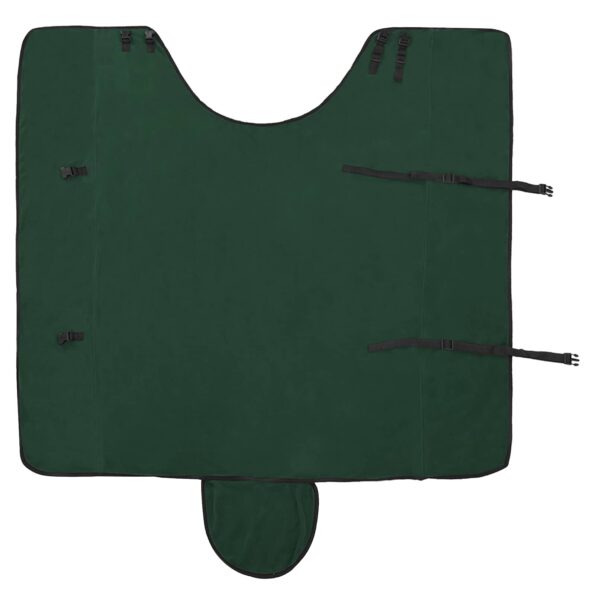 vidaXL Plášť pre kone Plná tmavozelená 165 cm Polyester – Obrázok 6
