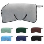 vidaXL Plášť pre kone Plná svetlošedá a ružová Polyester – Obrázok 2