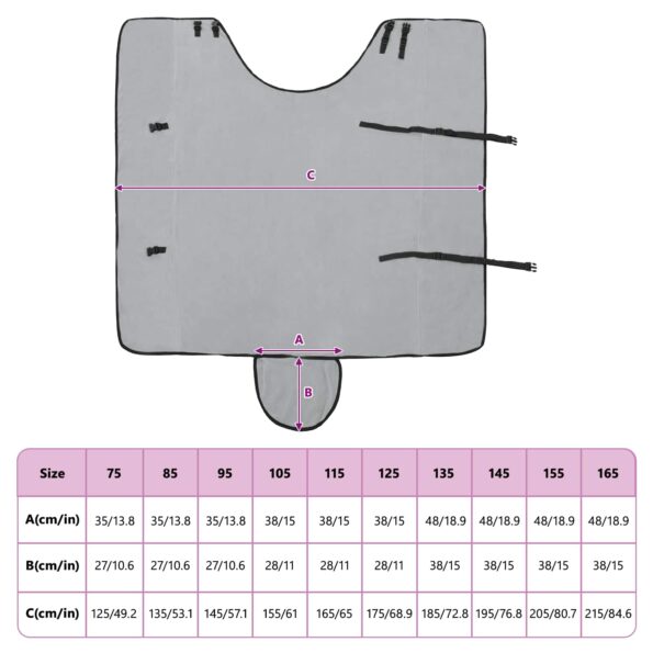 vidaXL Plášť pre kone Plná svetlošedá a ružová 135 cm Polyester – Obrázok 10