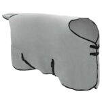 vidaXL Plášť pre kone Plná svetlošedá a ružová 135 cm Polyester – Obrázok 3