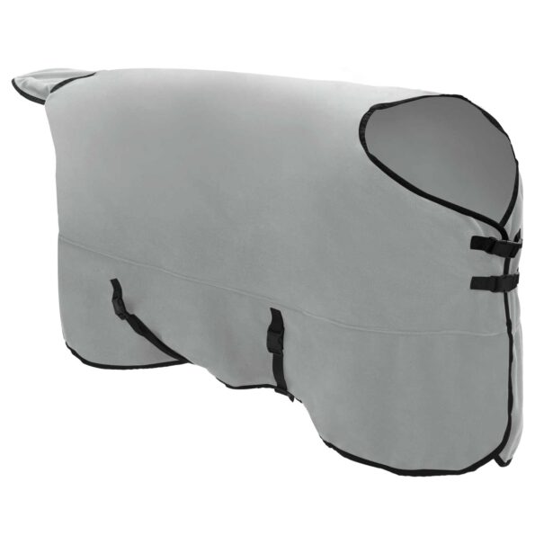 vidaXL Plášť pre kone Plná svetlošedá a ružová 145 cm Polyester – Obrázok 3