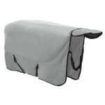 vidaXL Plášť pre kone Plná svetlošedá a ružová 145 cm Polyester – Obrázok 5