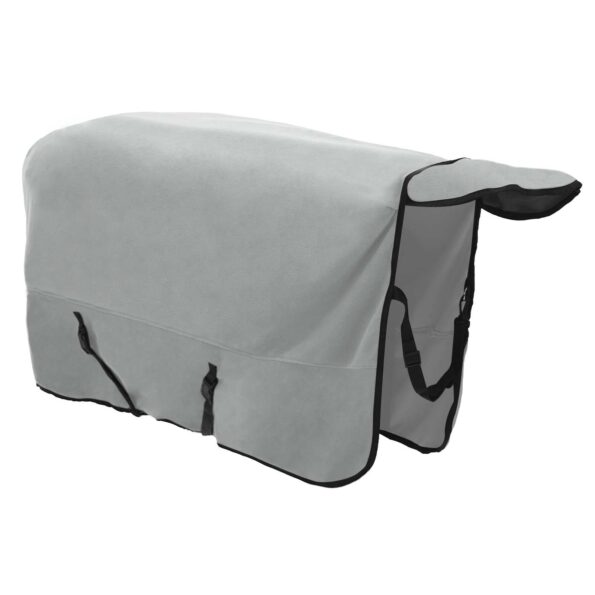vidaXL Plášť pre kone Plná svetlošedá a ružová 145 cm Polyester – Obrázok 5
