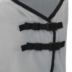 vidaXL Plášť pre kone Plná svetlošedá a ružová 145 cm Polyester – Obrázok 7