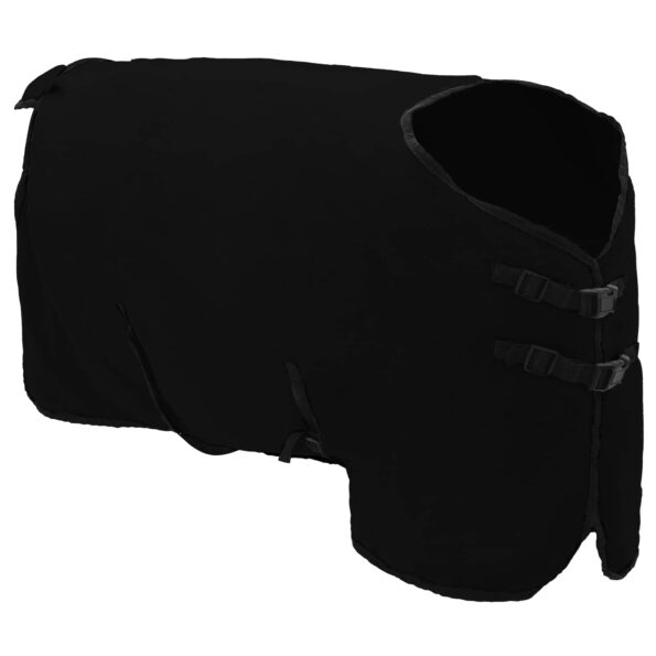 vidaXL Plášť pre kone Čierna Polyester – Obrázok 3