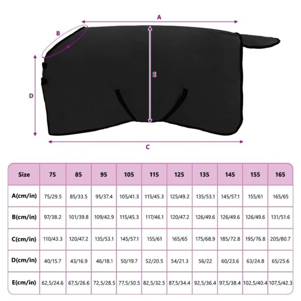 vidaXL Plášť pre kone Čierna Polyester – Obrázok 9