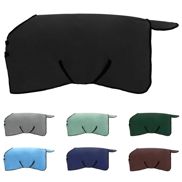 vidaXL Plášť pre kone Čierna Polyester – Obrázok 2