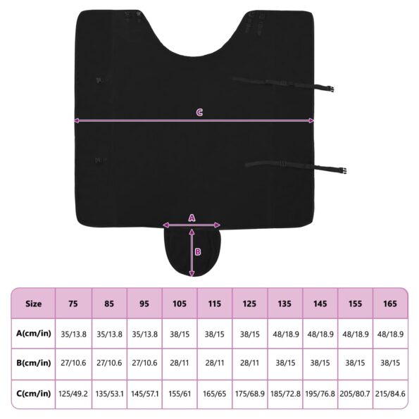 vidaXL Plášť pre kone Čierna 125 cm Polyester – Obrázok 10