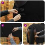 vidaXL Plášť pre kone Čierna 125 cm Polyester – Obrázok 11