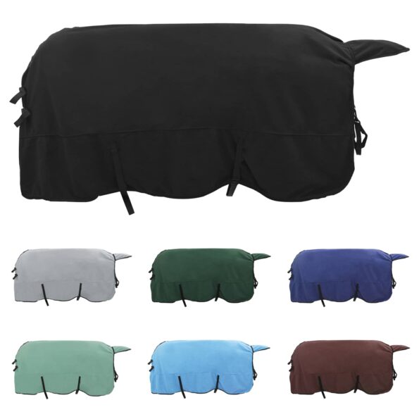 vidaXL Plášť pre kone Čierna 125 cm Polyester – Obrázok 2