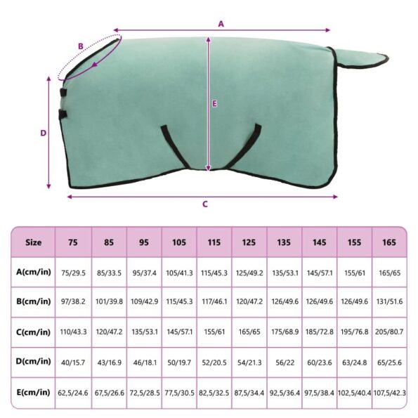 vidaXL Plášť pre kone Špeciálna zelená 75 cm Polyester – Obrázok 9