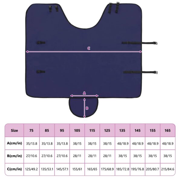 vidaXL Plášť pre kone Námornícka modrá 75 cm Polyester – Obrázok 10