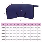 vidaXL Plášť pre kone Námornícka modrá Polyester – Obrázok 9