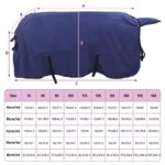 vidaXL Plášť pre kone Námornícka modrá 125 cm Polyester – Obrázok 9