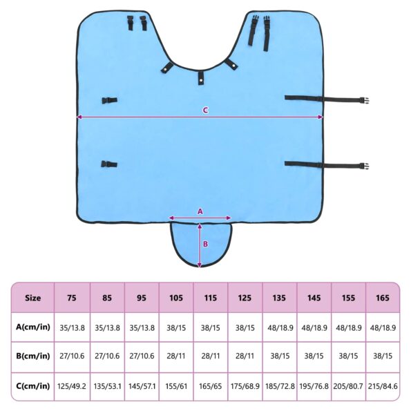 vidaXL Plášť pre kone Plný aqua Polyester – Obrázok 10