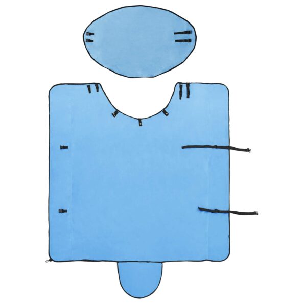 vidaXL Plášť pre kone Plný aqua Polyester – Obrázok 6