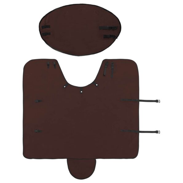 vidaXL Plášť pre kone Plná tmavohnedá Polyester – Obrázok 6